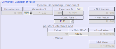 Commercial calculation example 1
